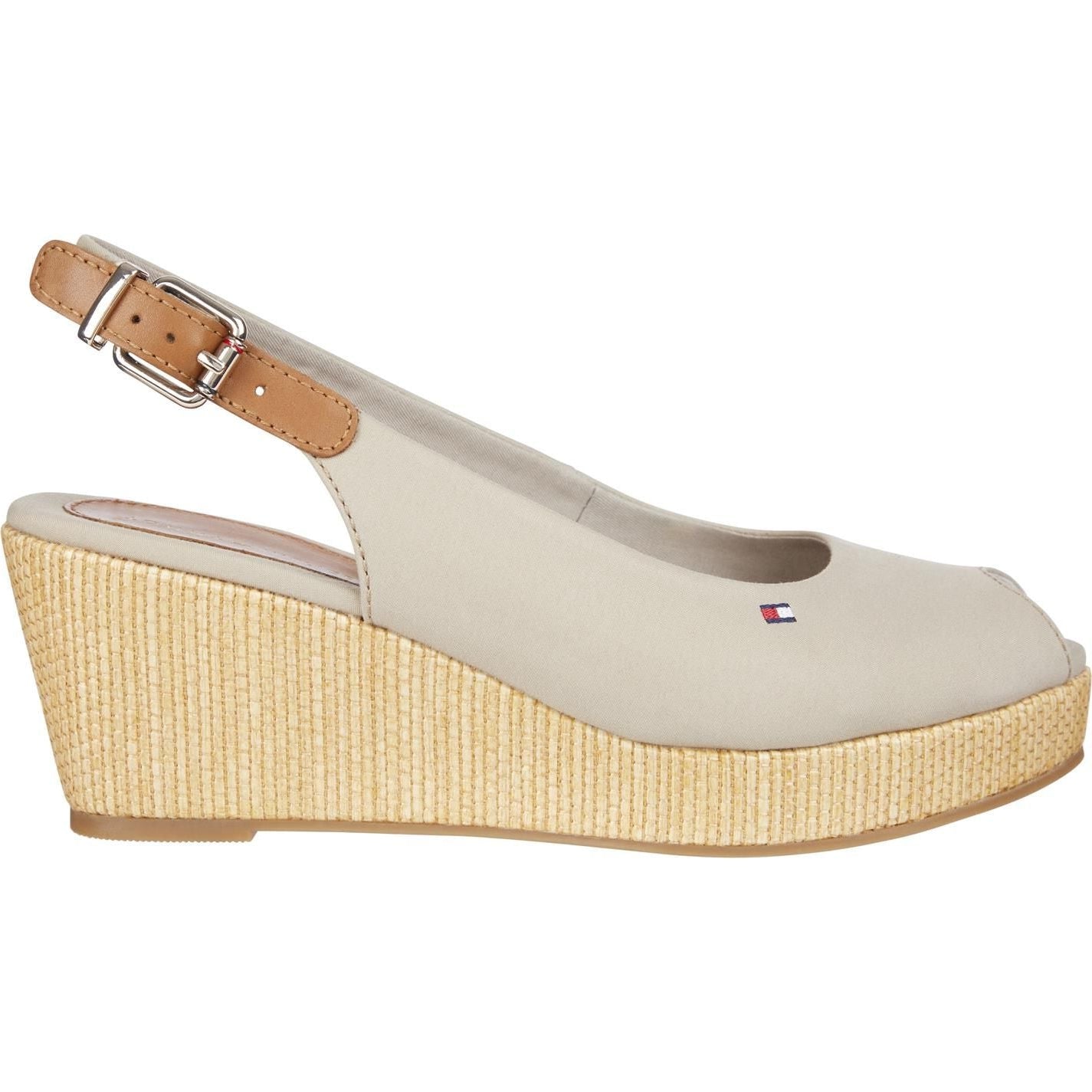  Iconic Elba Sling Back Wedges Stone