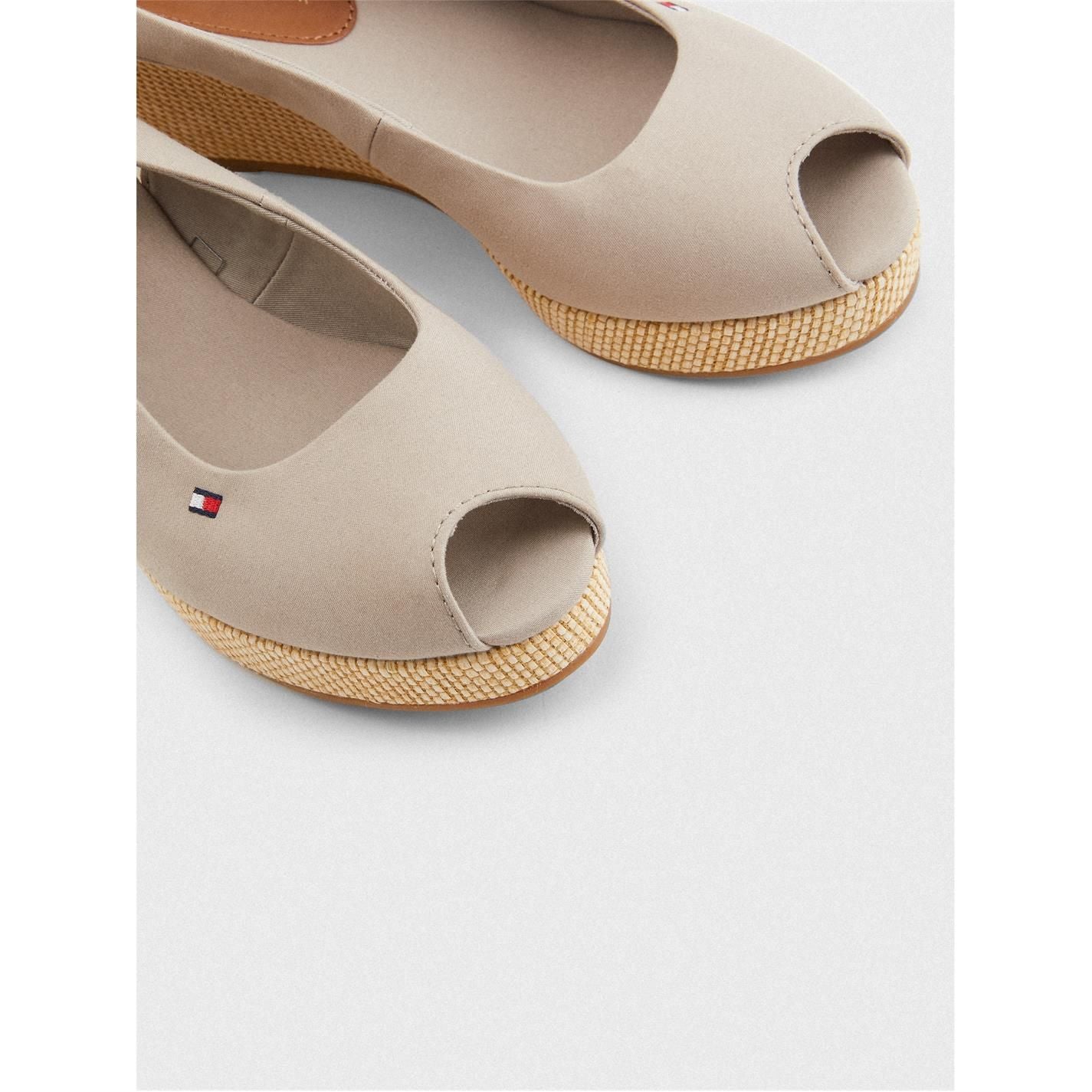  Iconic Elba Sling Back Wedges Stone