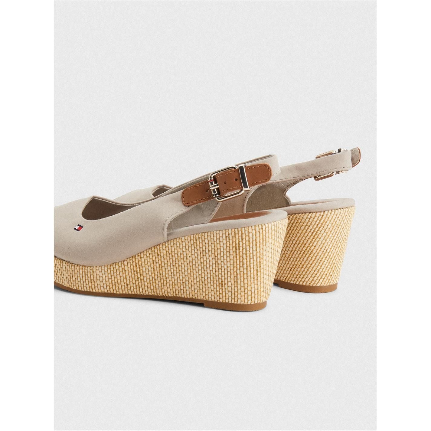  Iconic Elba Sling Back Wedges Stone