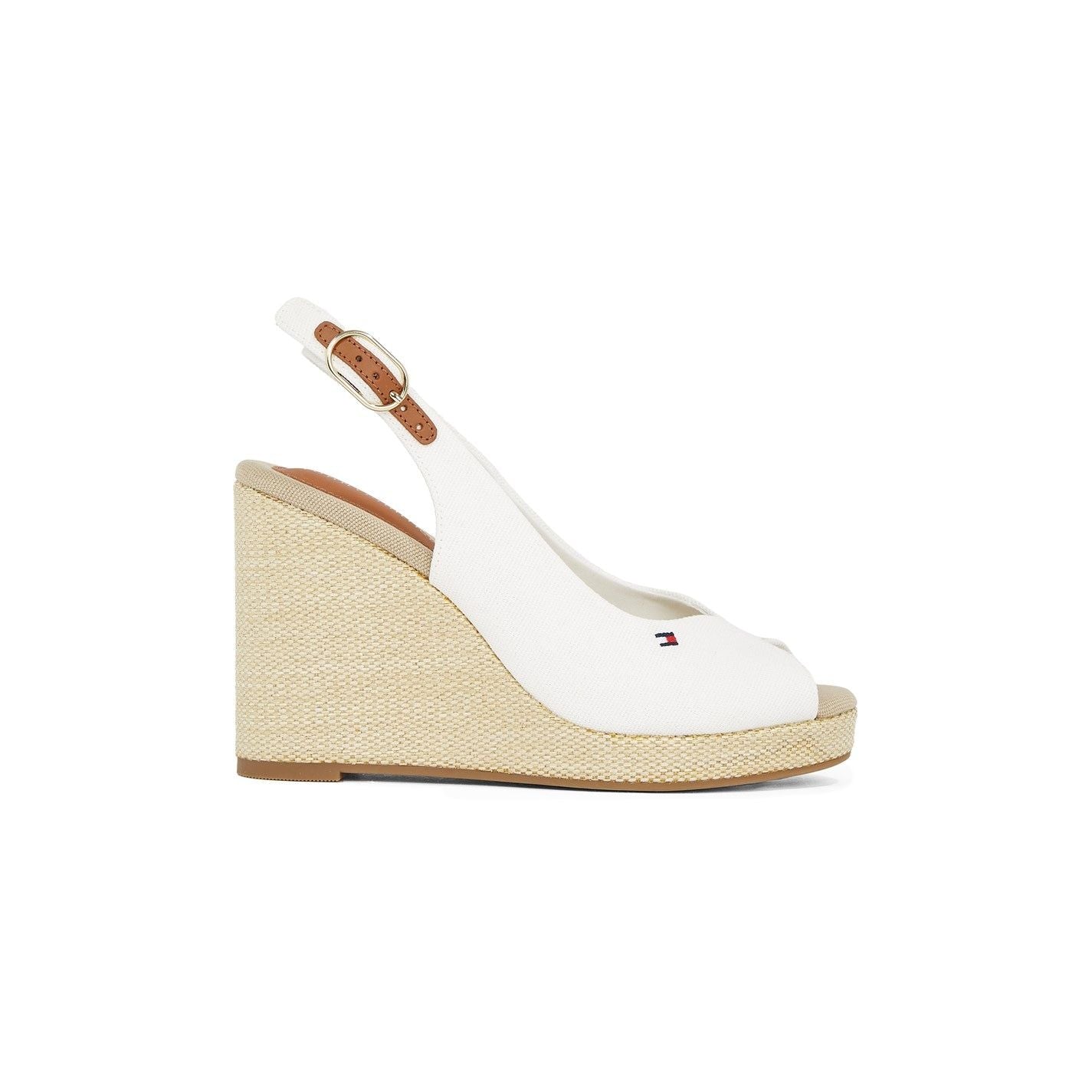  Iconic Elena Sling Back Wedges Ecru