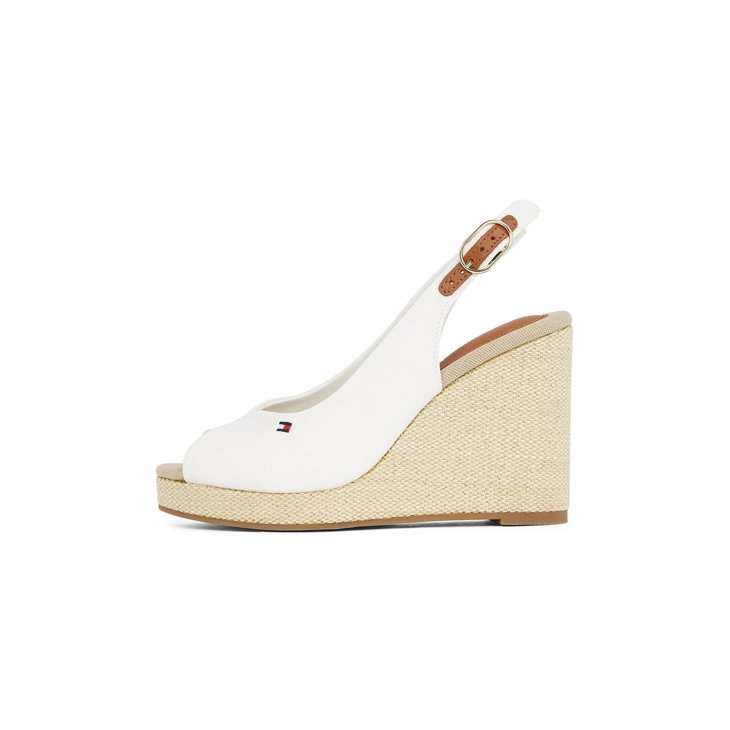  Iconic Elena Sling Back Wedges Ecru