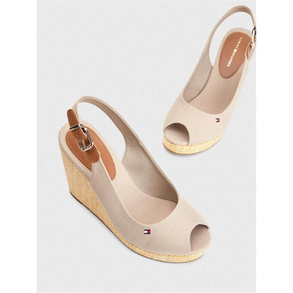  Iconic Elena Sling Back Wedges Stone