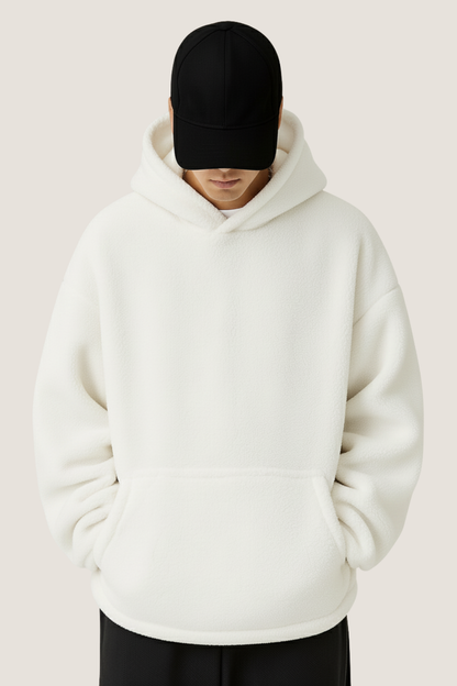 Sherpa White Furr oversized hoodie