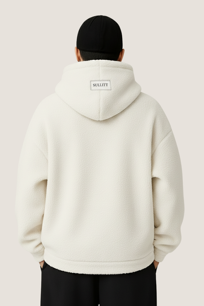 Sherpa White Furr oversized hoodie