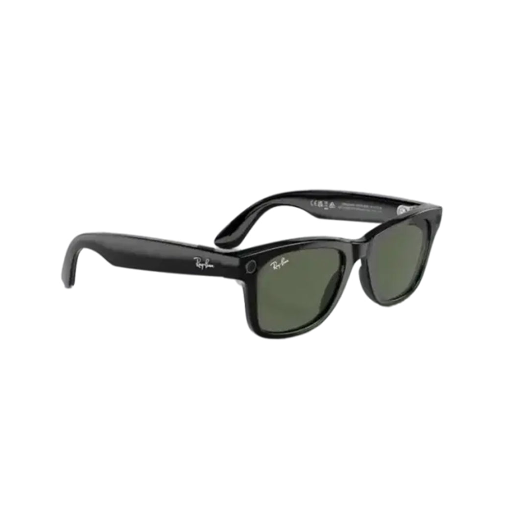 Ray Ban Meta Smart Glasses - Wayfarer Shiny Black G-15 Green Lenses