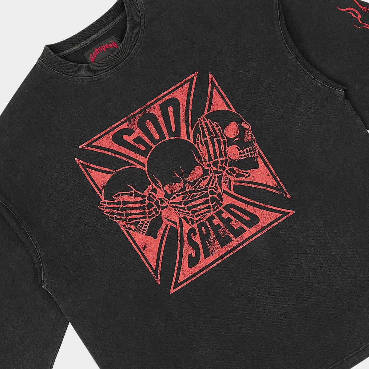 Godspeed Omerta LS T-Shirt (Black Red)