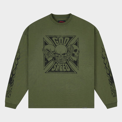 Godspeed Omerta LS T-Shirt (Olive)