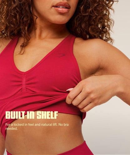 Women's Gymshark Lift Seamless Tank With Shelf Carmine Red