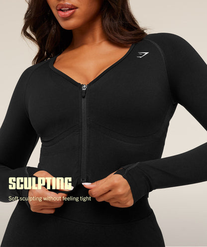 Women's Gymshark Lift Seamless Jacket Black