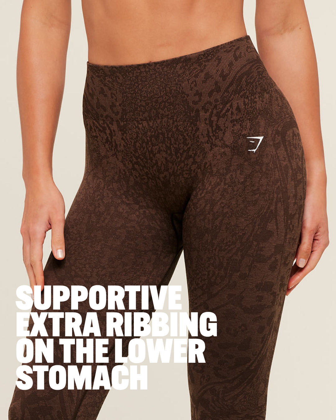Women's Gymshark Adapt Animal X Whitney Leggings Gs Archive Brown
