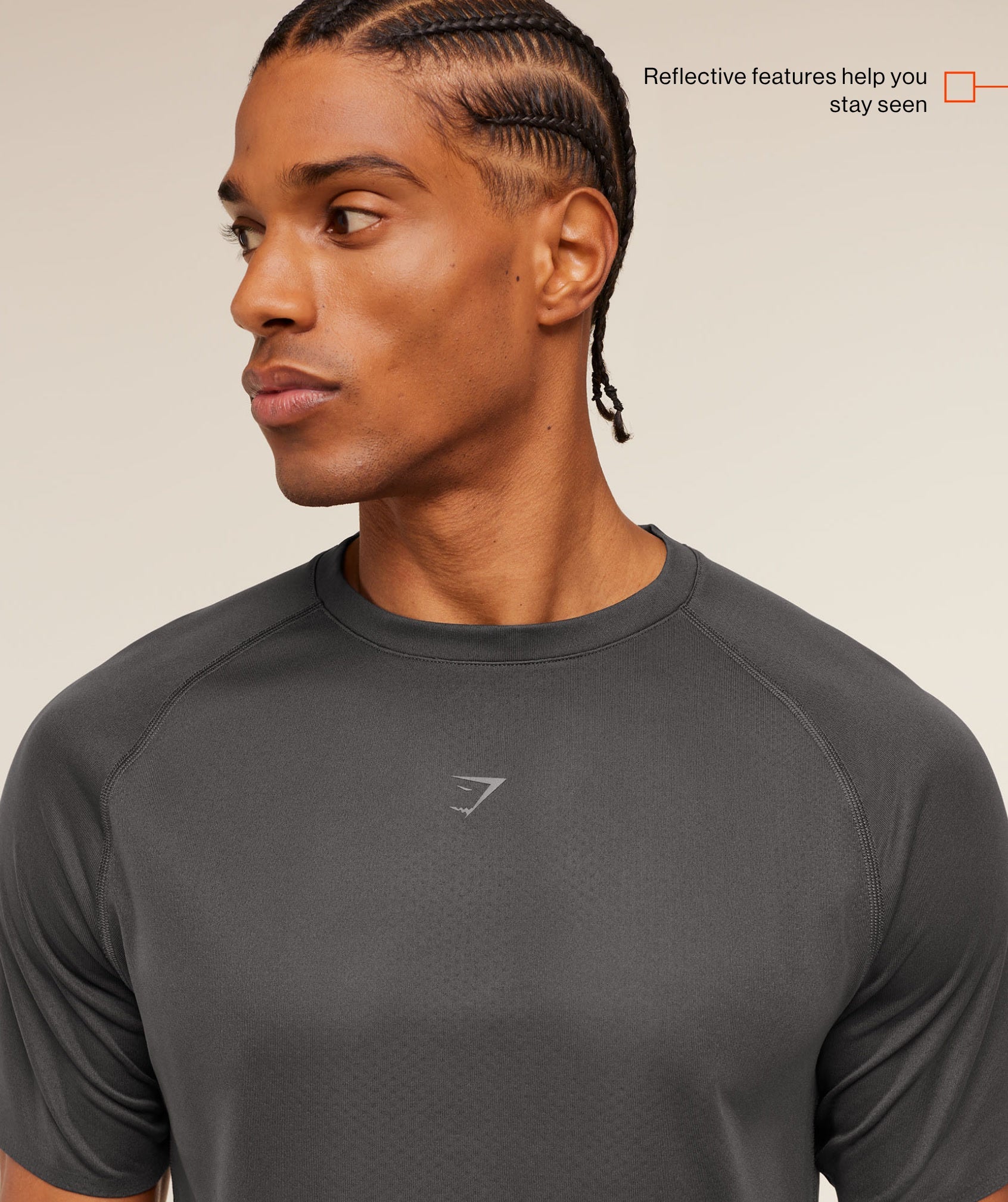 Gymshark Hybrid Engineered Jacquard T-Shirt Grey