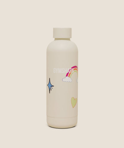 Women's Gymshark Lucky Graphic 500Ml Bottle Tinted White