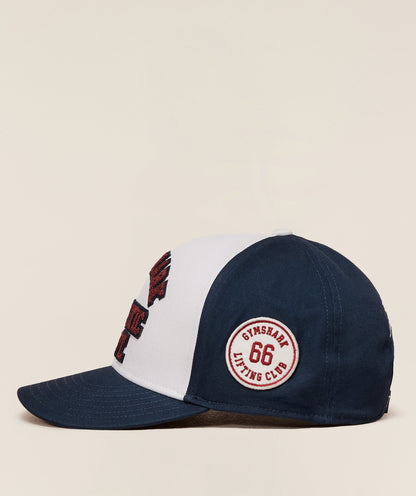 Gymshark 6 Panel Collegiate Trucker Heavy Blue