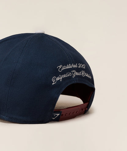 Gymshark 6 Panel Collegiate Trucker Heavy Blue