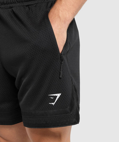 Gymshark Varsity Mesh Shorts Black