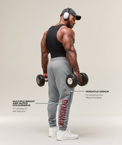 Gymshark Power Wordmark Joggers Charcoal Core Marl