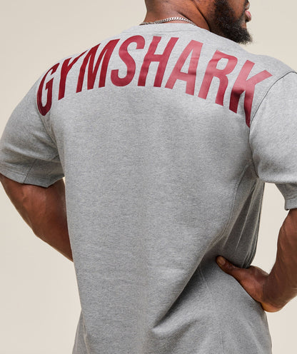 Gymshark Power Short Sleeve Crew Charcoal Core Marl