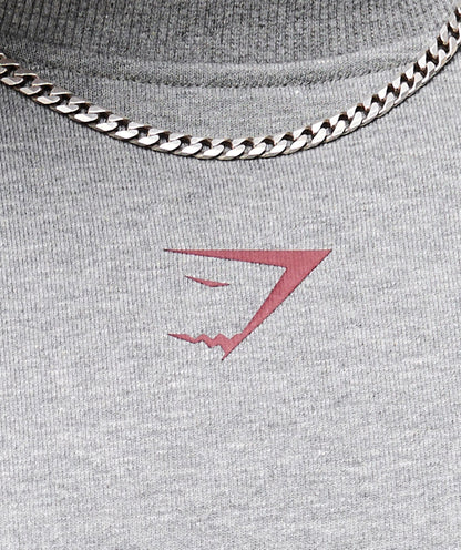 Gymshark Power Short Sleeve Crew Charcoal Core Marl