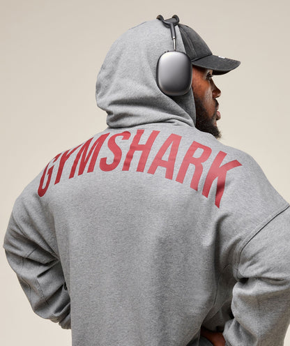 Gymshark Power Zip Up Hoodie Charcoal Core Marl