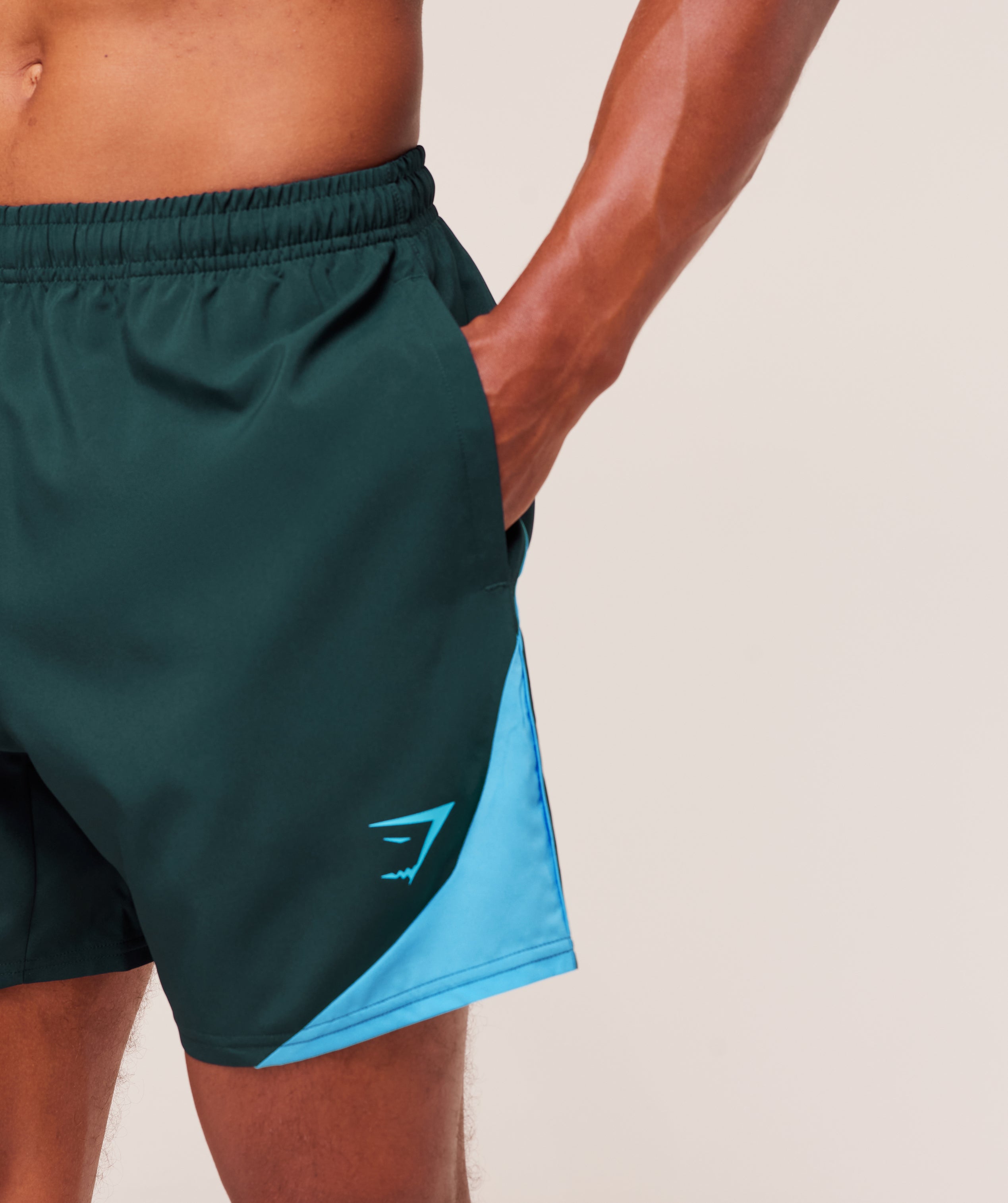 Gymshark Arrival Block 6" Shorts Deep Petrol Blue