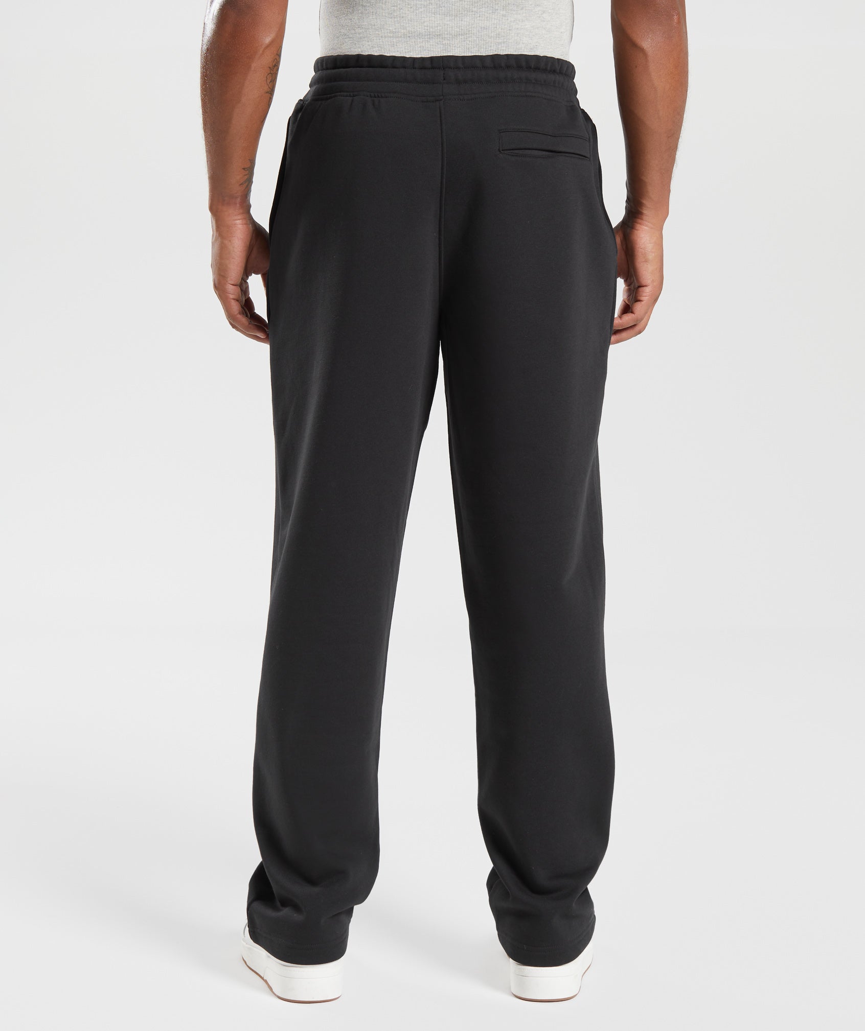 Gymshark Crest Straight Leg Joggers Black