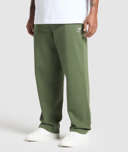 Gymshark Crest Straight Leg Joggers Core Olive