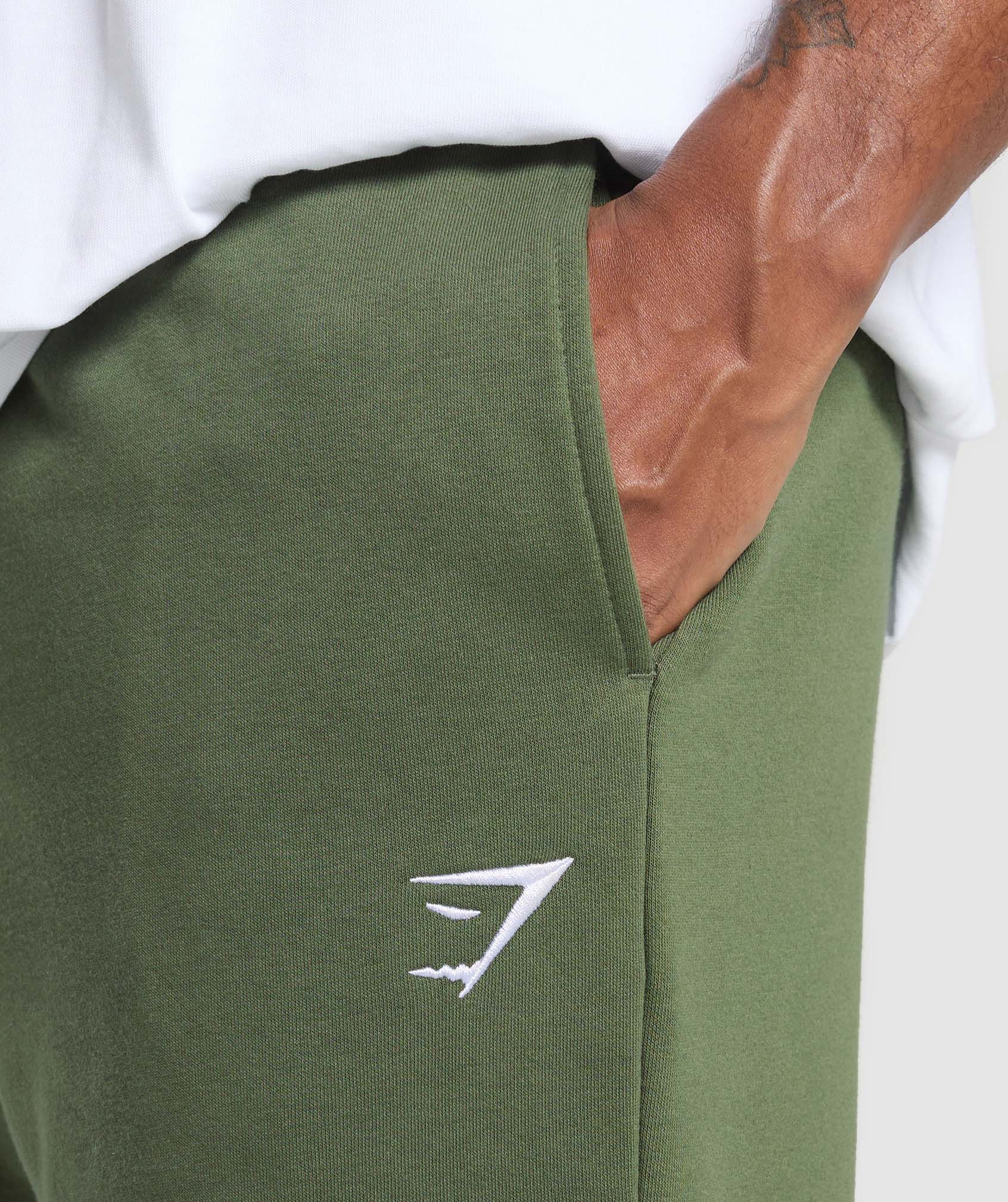 Gymshark Crest Straight Leg Joggers Core Olive