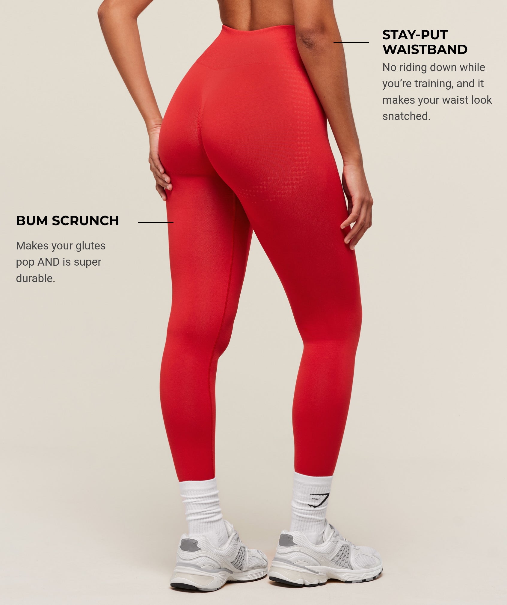 Women's Gymshark Vital Soft Legging Velocity Red