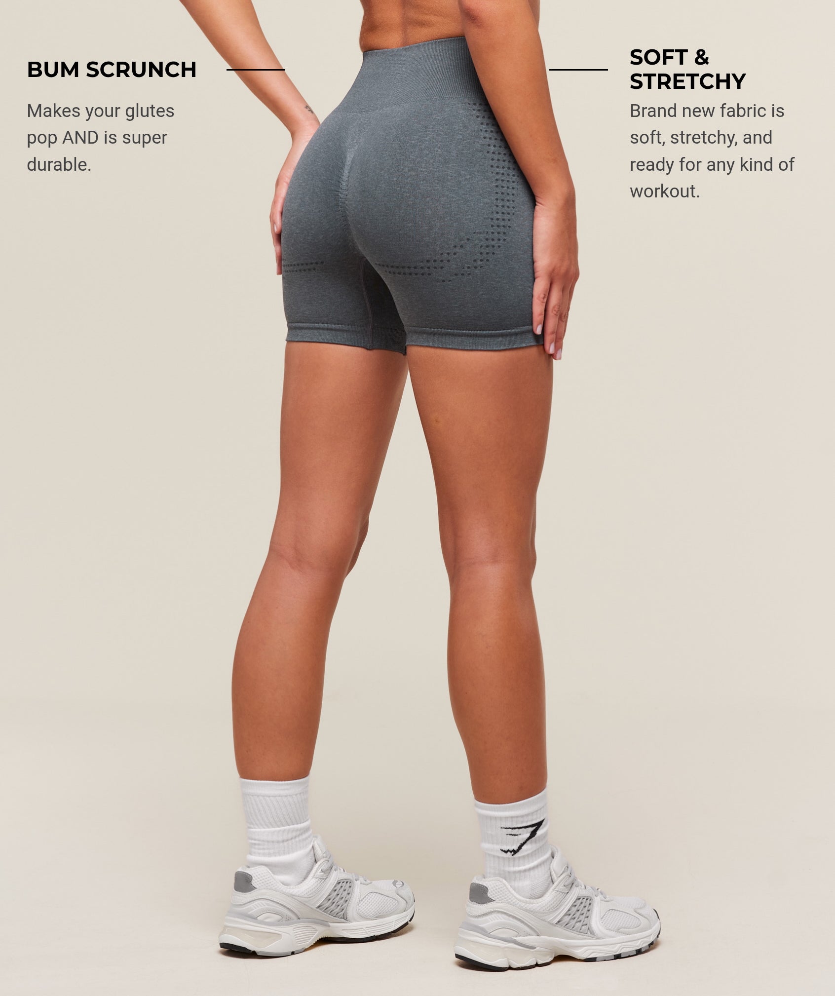 Women's Gymshark Vital Soft Short Strong Grey