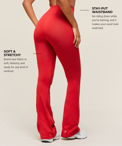 Women's Gymshark Vital Soft Flared Legging Velocity Red
