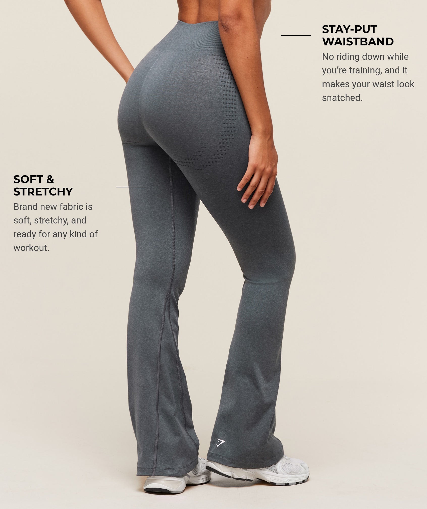 Women's Gymshark Vital Soft Flared Leggings Strong Grey