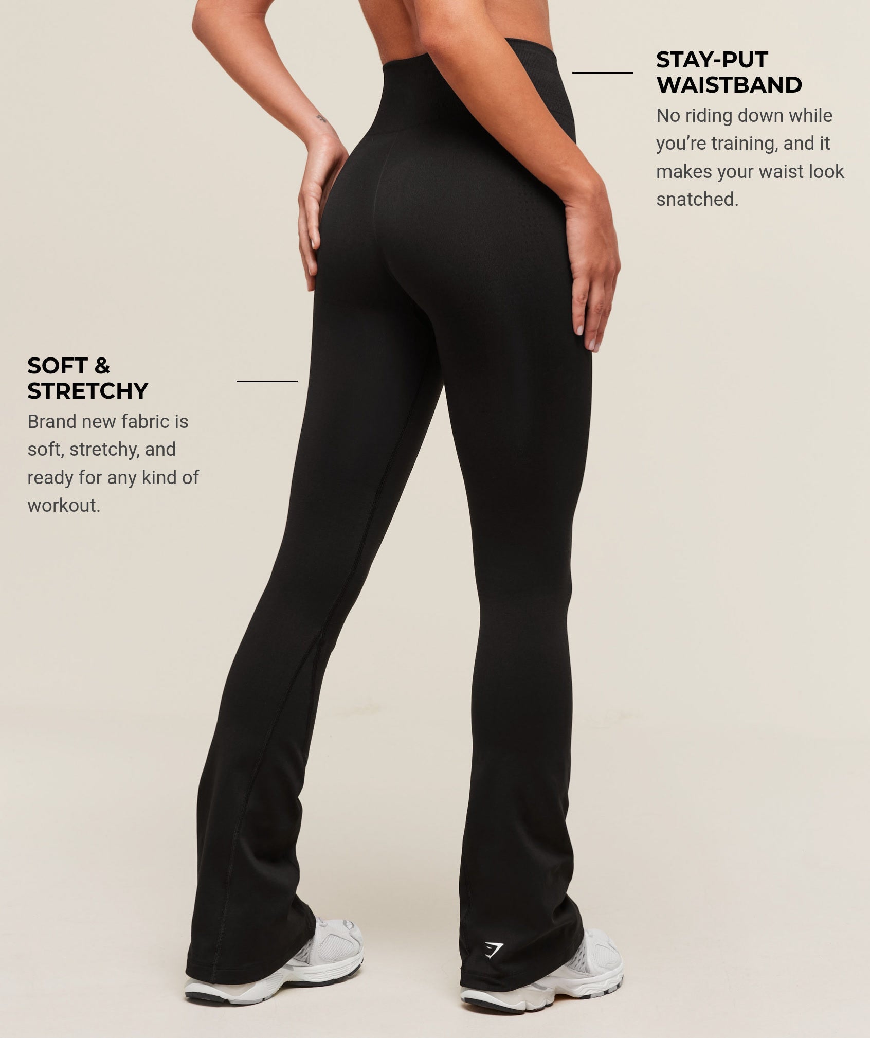 Women's Gymshark Vital Soft Flared Leggings Black