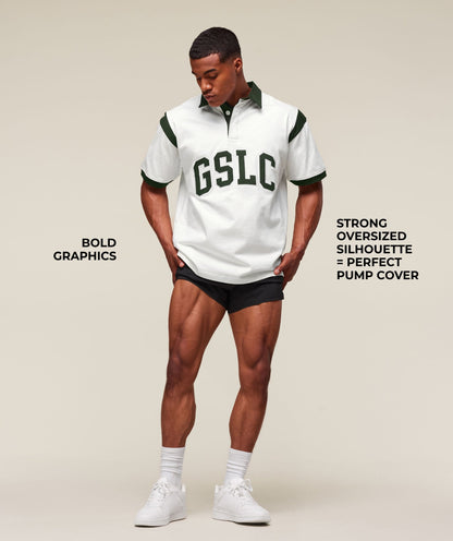 Gymshark Gslc Retro Polo Shirt Trail Green