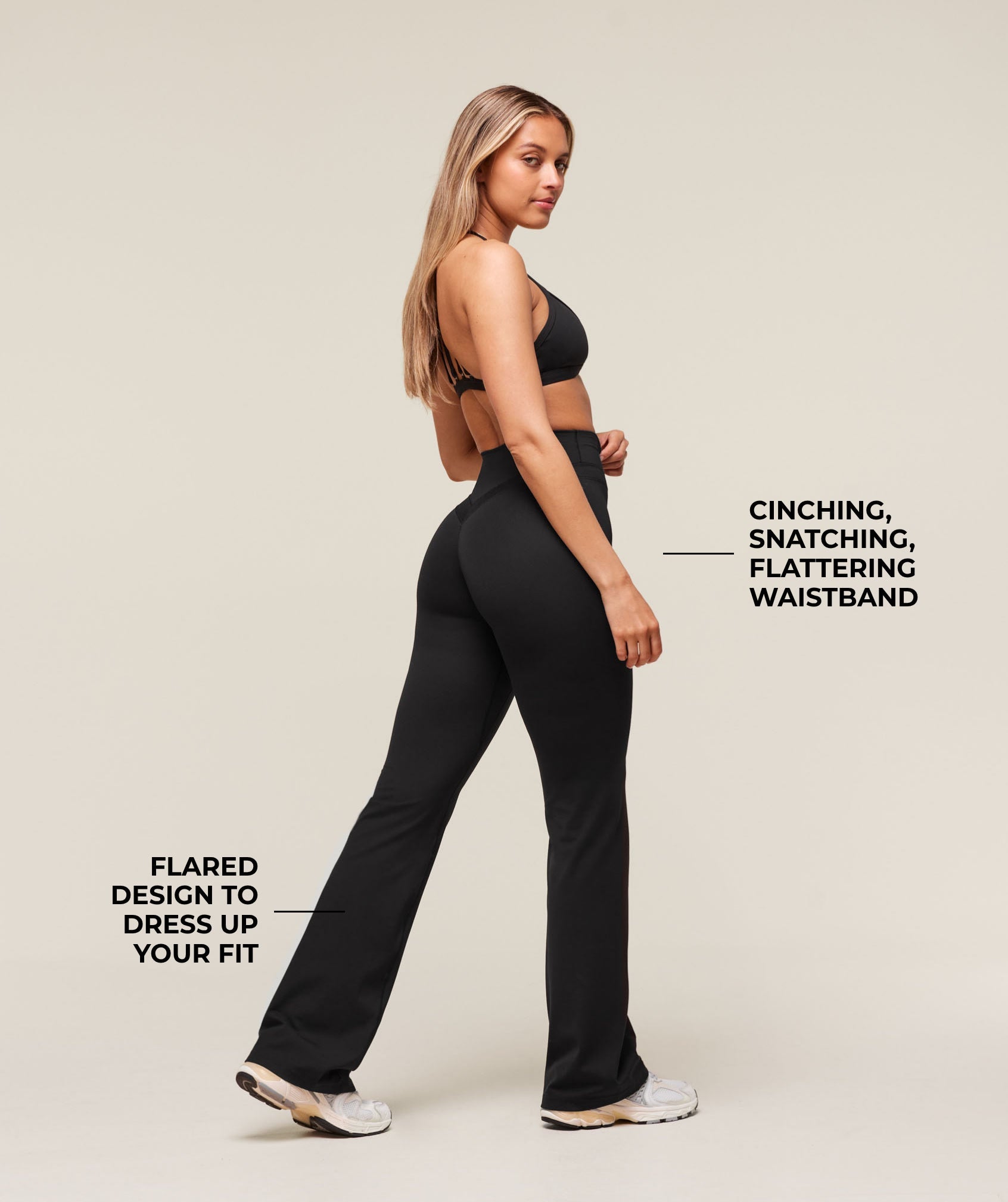 Women's Gymshark Whitney Regular Flared Legging Black