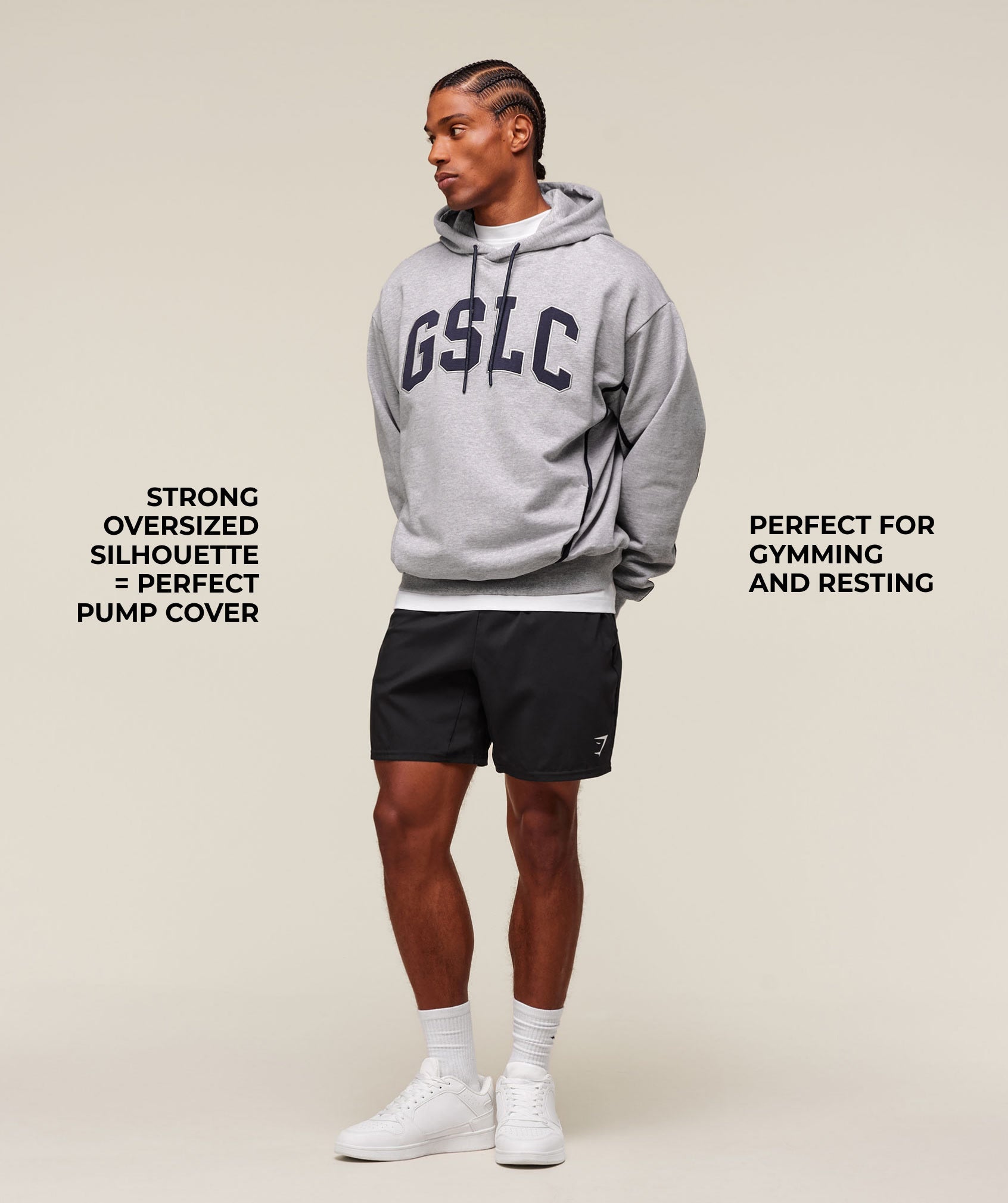Gymshark Gslc Hoodie Light Grey Core Marl
