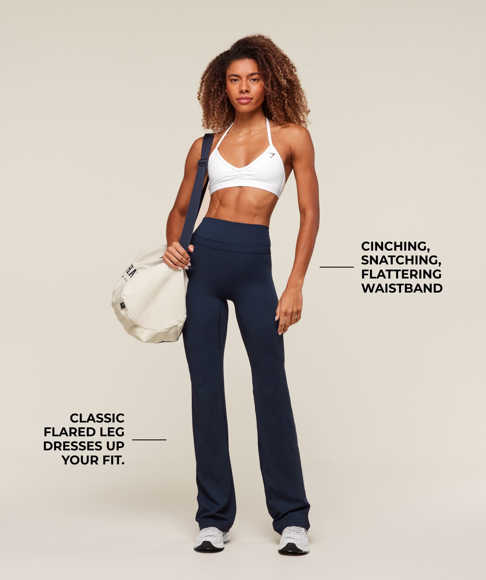 Women's Gymshark Whitney Flared Leggings Navy