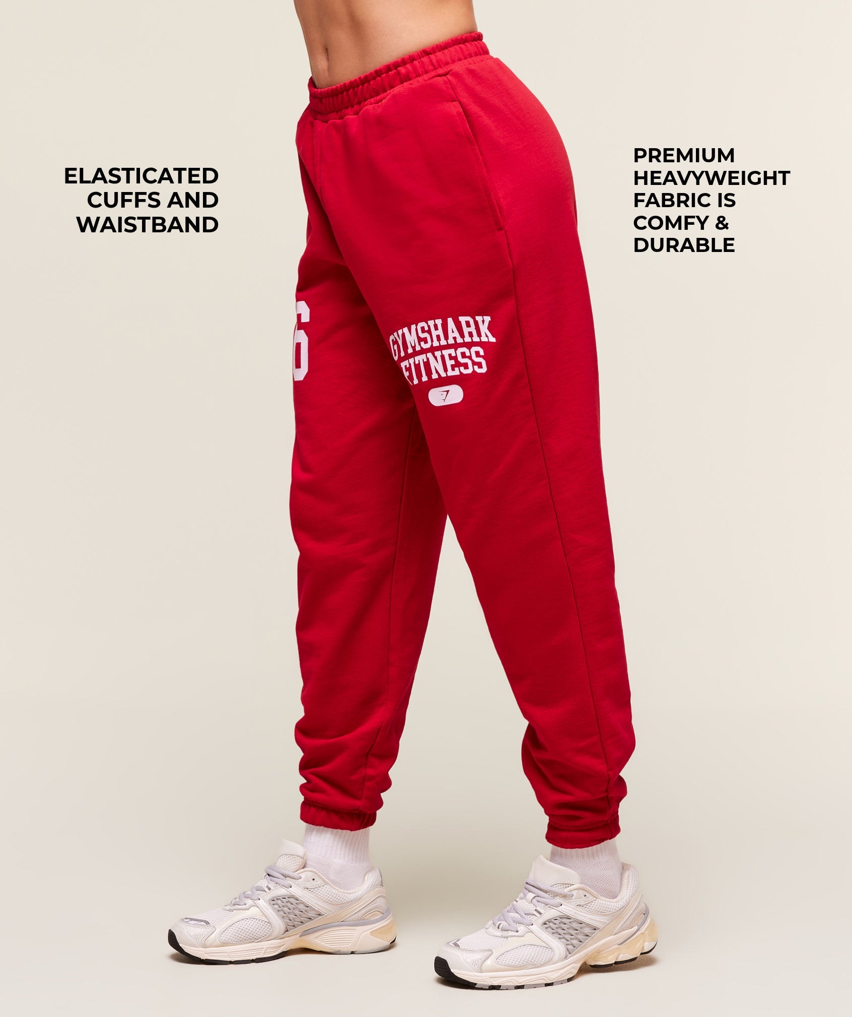 Women's Gymshark Varsity Graphic Oversized Jogger Conditioning Red