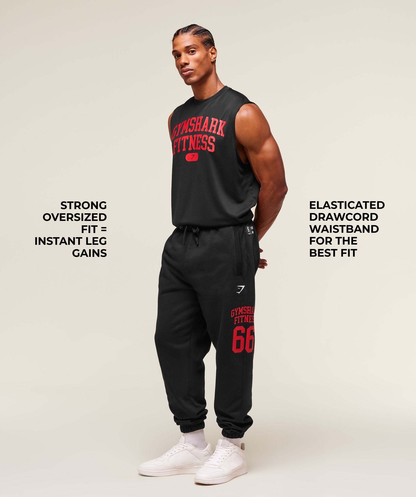 Gymshark Varsity Oversized Jogger Black