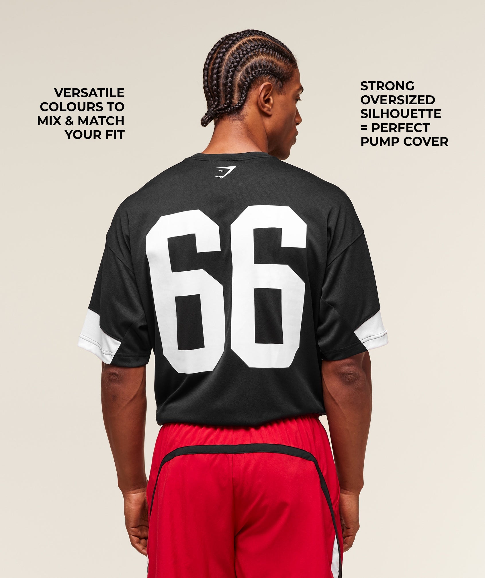 Gymshark Varsity Oversized T-Shirt Black