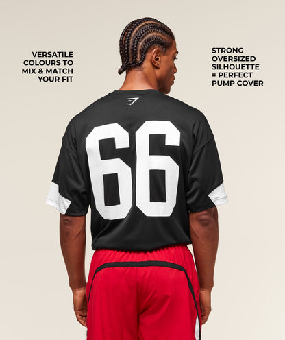 Gymshark Varsity Oversized T-Shirt Black