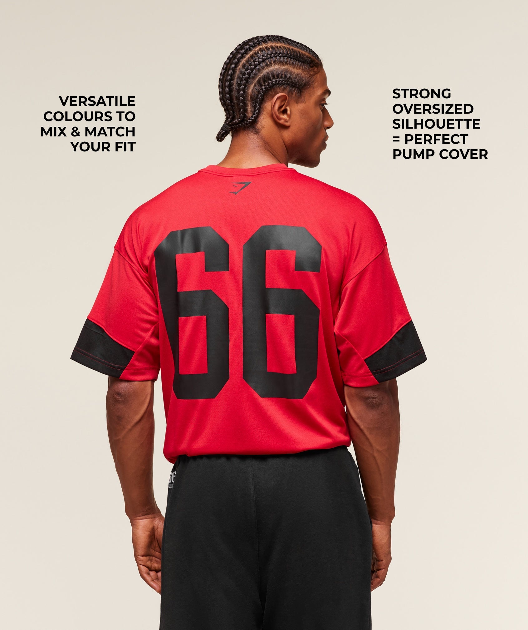 Gymshark Varsity Oversized T-Shirt Conditioning Red