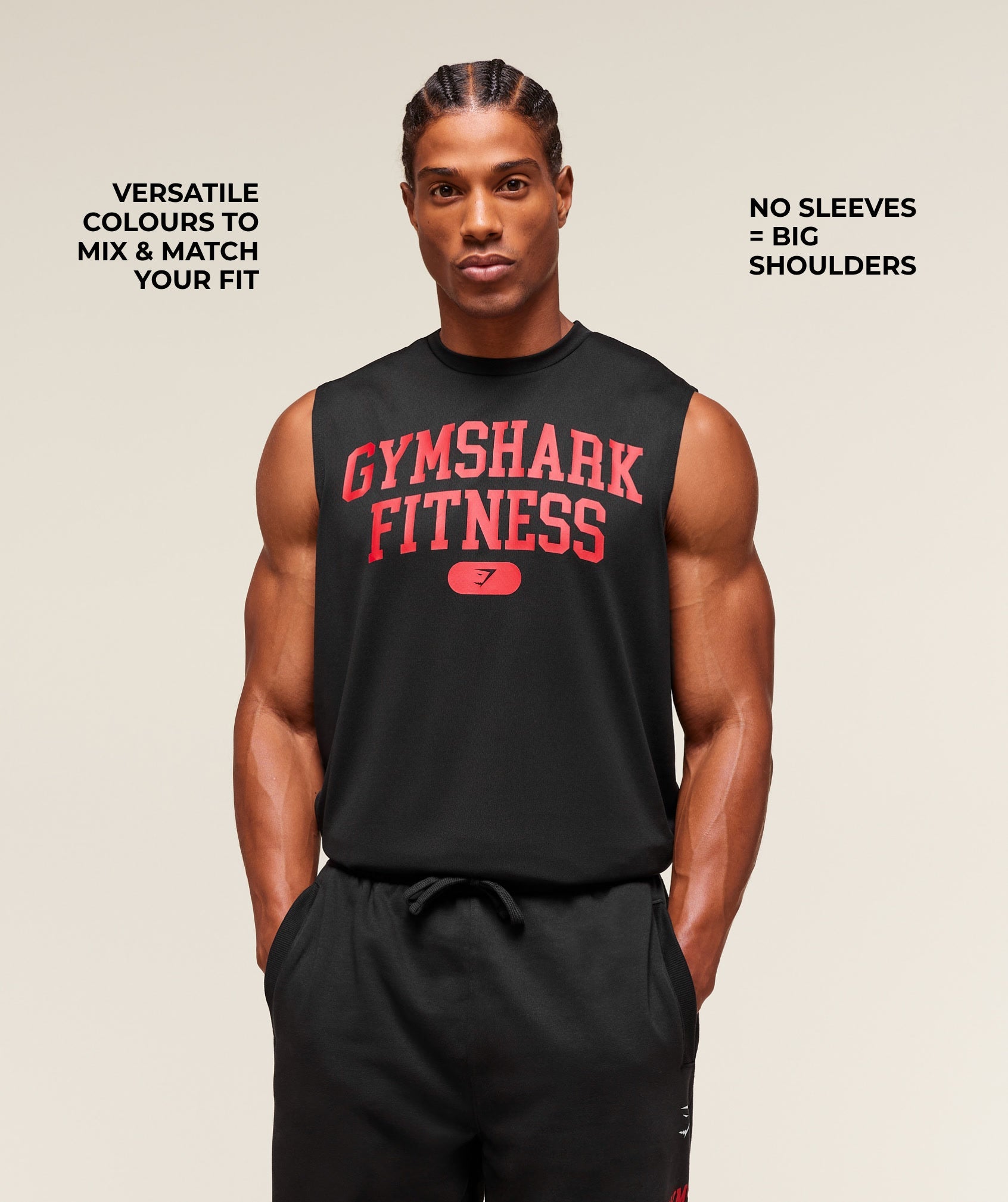 Gymshark Varsity Tank Black