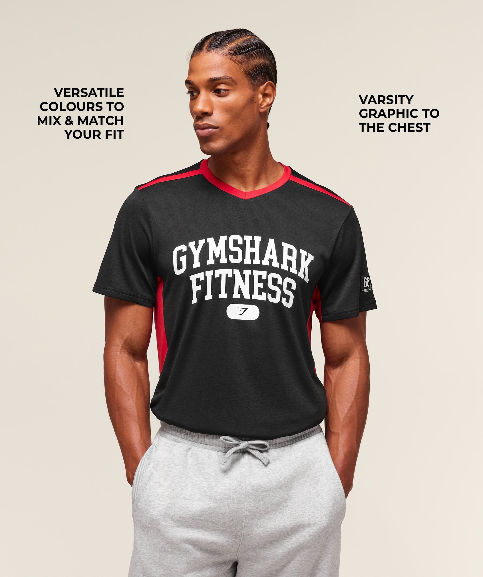 Gymshark Varsity Tech T-Shirt Black