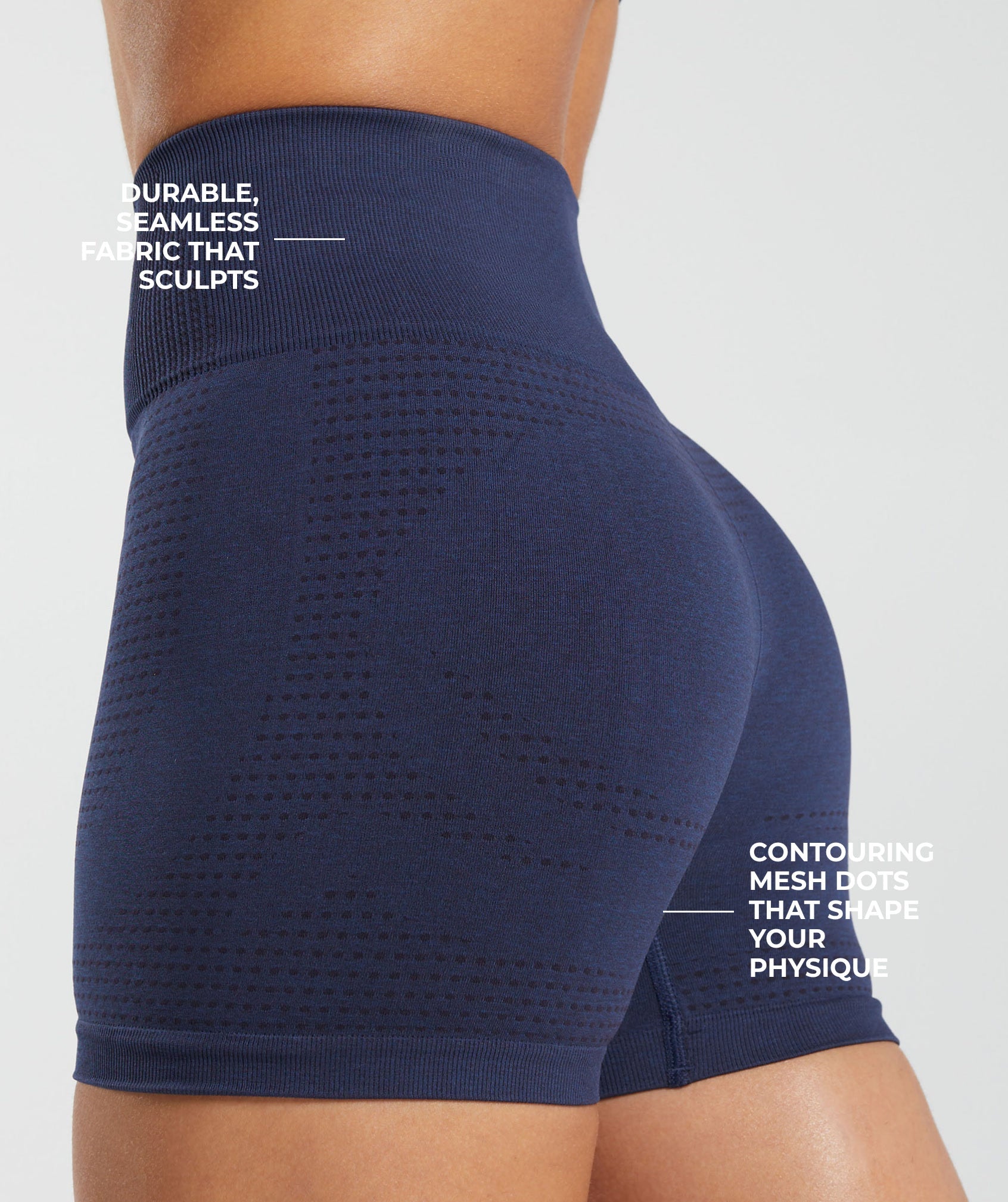 Women's Gymshark Vital Shorts Heavy Blue Marl
