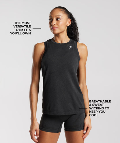 Women's Gymshark Vital Light Tank Black Marl