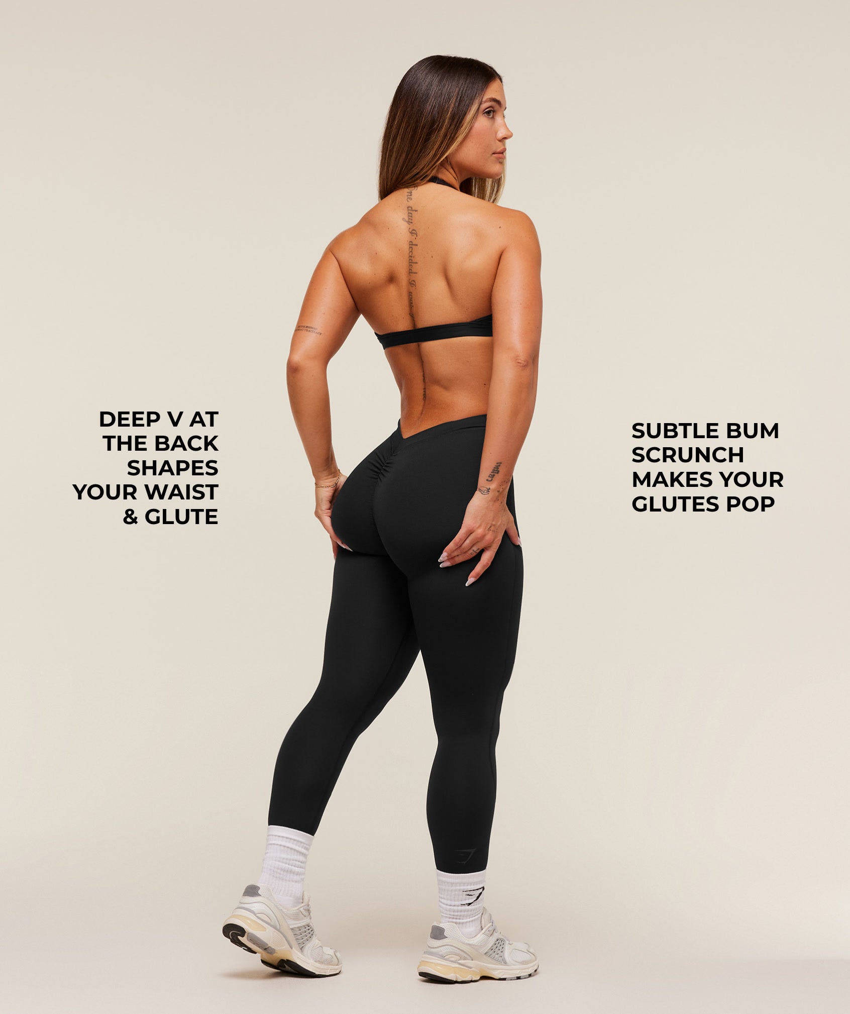 Women's Gymshark Lifting Dipped Waistband Leggings Black