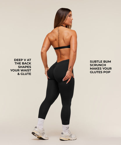 Women's Gymshark Lifting Dipped Waistband Leggings Black