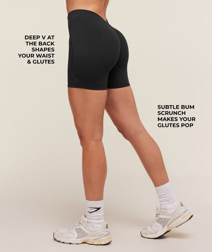 Women's Gymshark Lifting Dipped Waistband Short Black