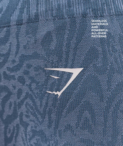 Women's Gymshark Adapt Animal Seamless Shorts Worn Blue