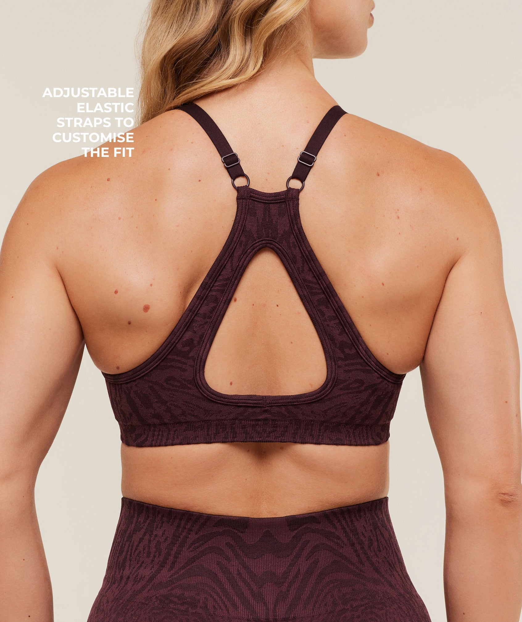 Women's Gymshark Adapt Animal Seamless Sports Bra Cherry Purple